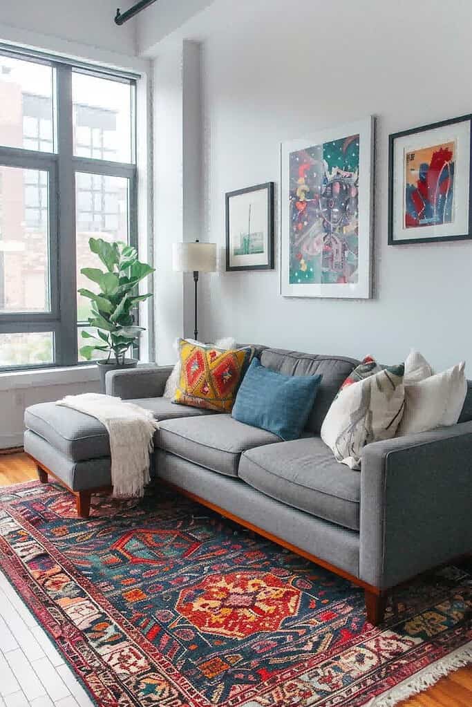 Best Small colorful apartment Living Room Ideas