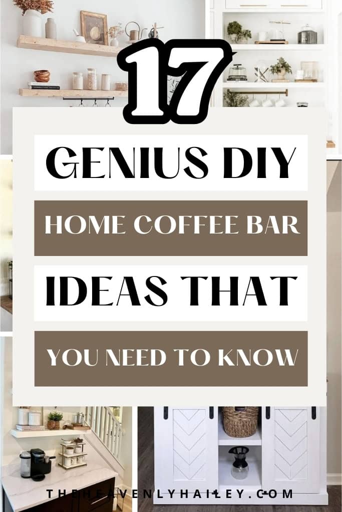 genius diy home coffee bar ideas