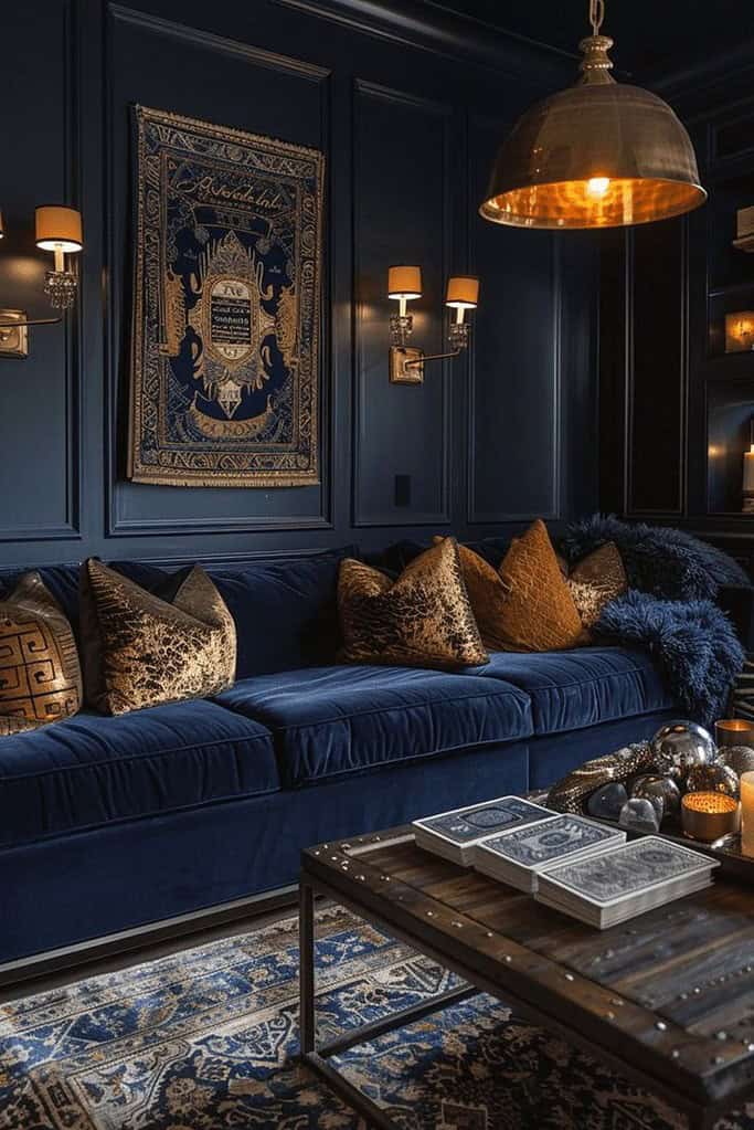 13 Amazing Dark and Moody Living Room Decorating Ideas 7 dark and moody living room eclectic