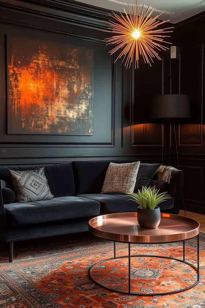 13 Amazing Dark and Moody Living Room Decorating Ideas 3 dark moody vintage living room