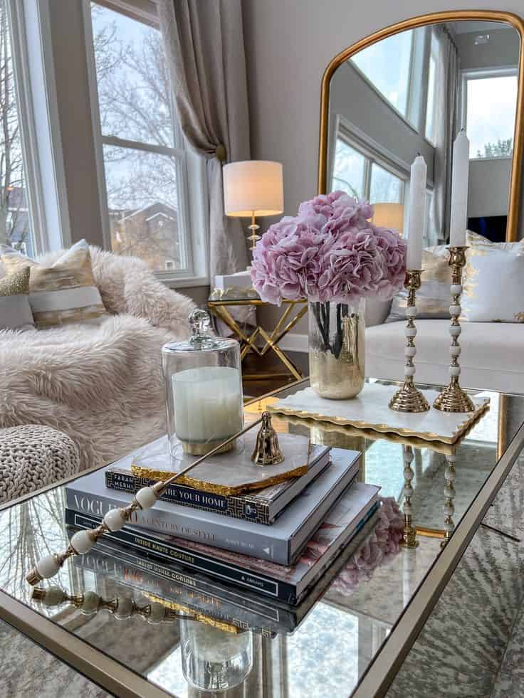 living room coffee table decor