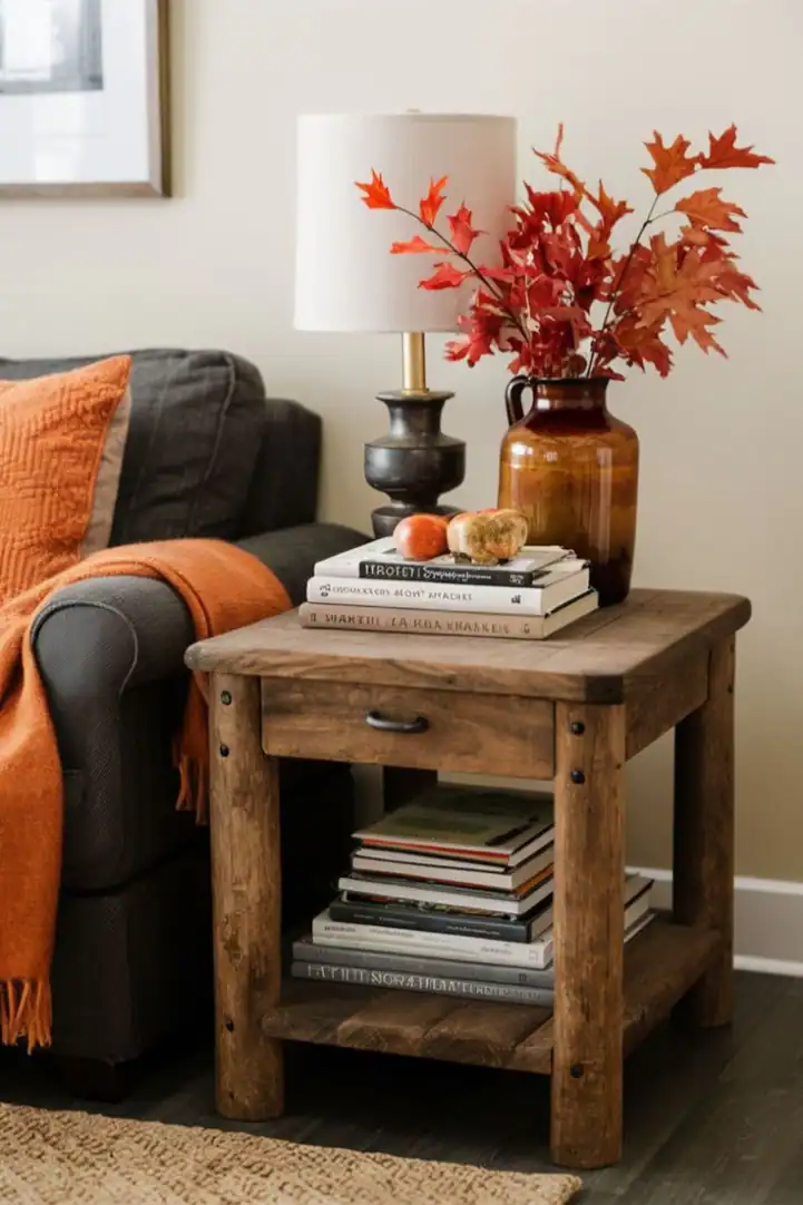 living-room-end-table-decor-for-winter living-room-end-table-decor-for-winter