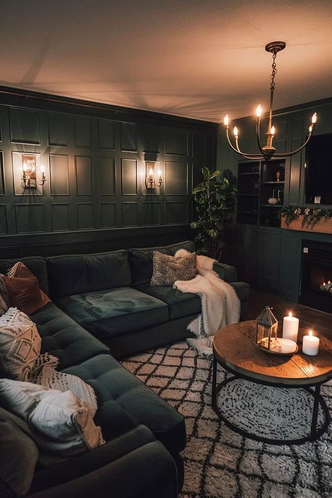 13 Amazing Dark and Moody Living Room Decorating Ideas 6 moody living room dark blue