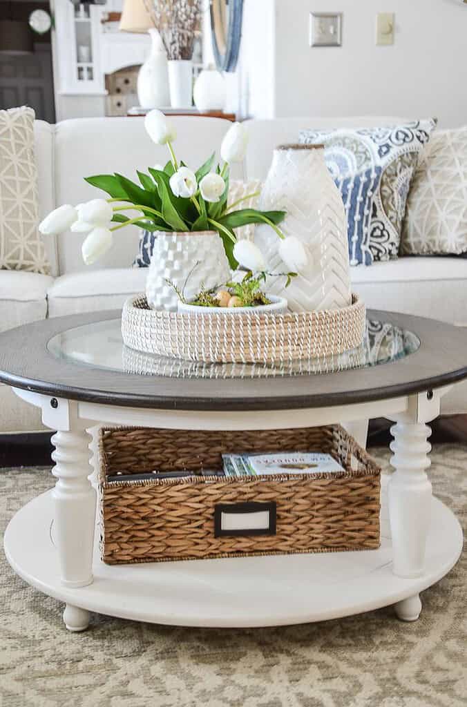 round coffee table decor
