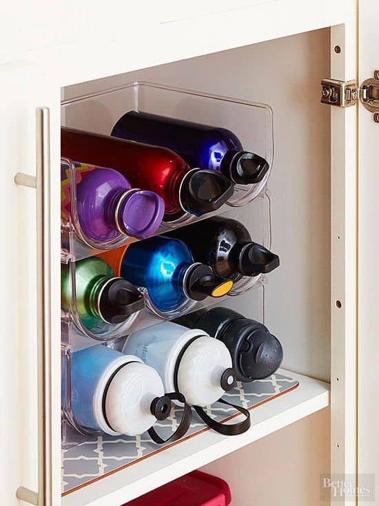 water bottle storage