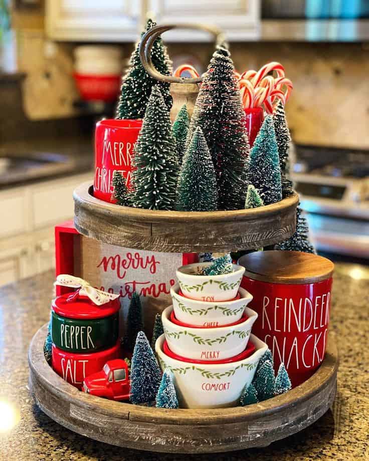 christmas tiered tray
