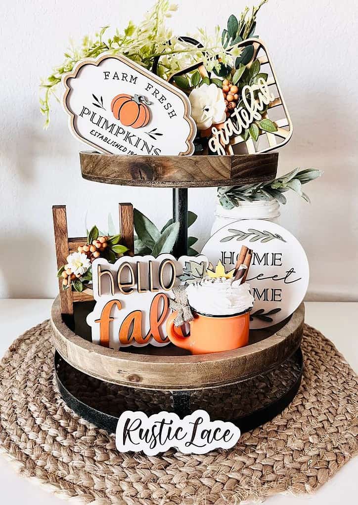personalized tiered tray