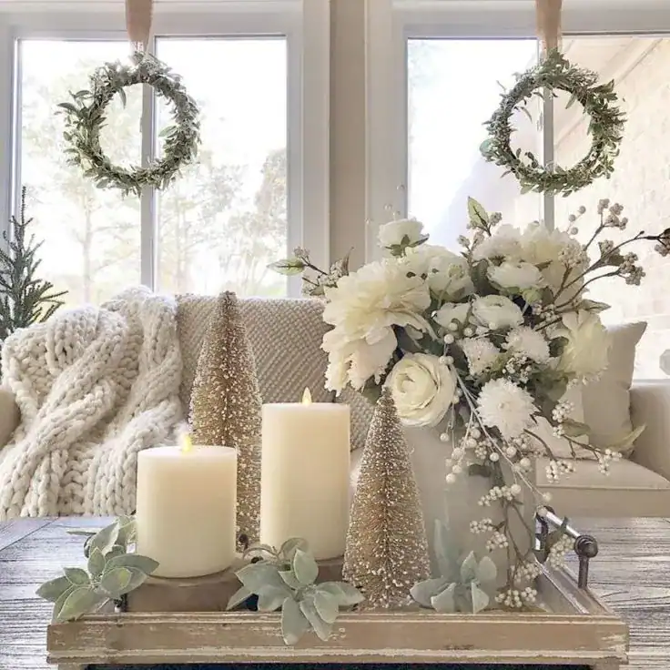 Farmhouse Christmas Living Room Décor  