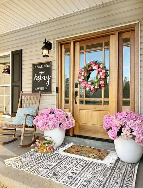 Floral Christmas Front Door 