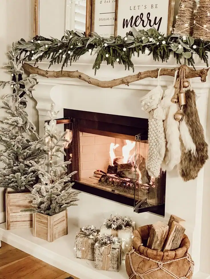 Rustic Christmas Living Room Decor 