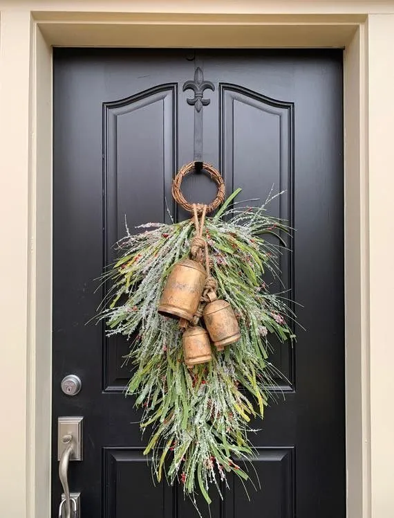 Rustic Christmas front door 