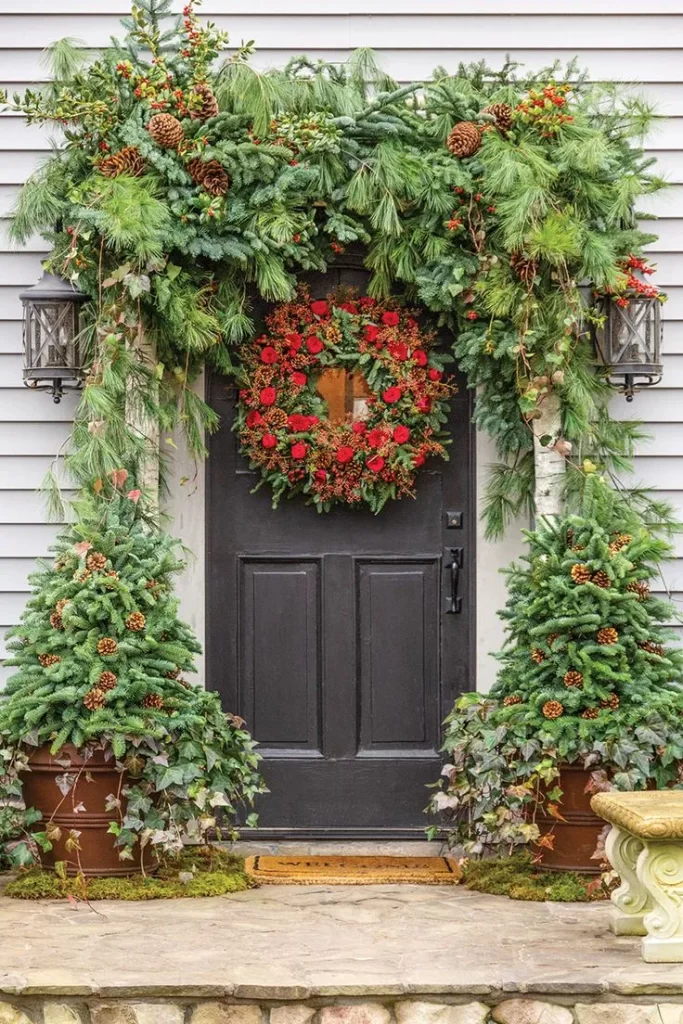 Vintage Christmas Front Door