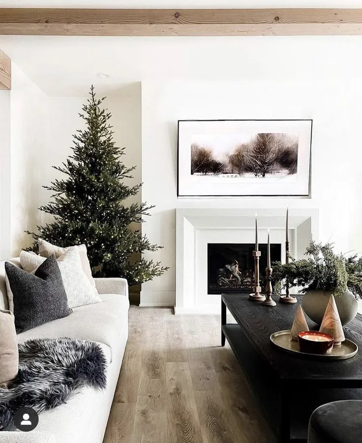 modern christmas living room