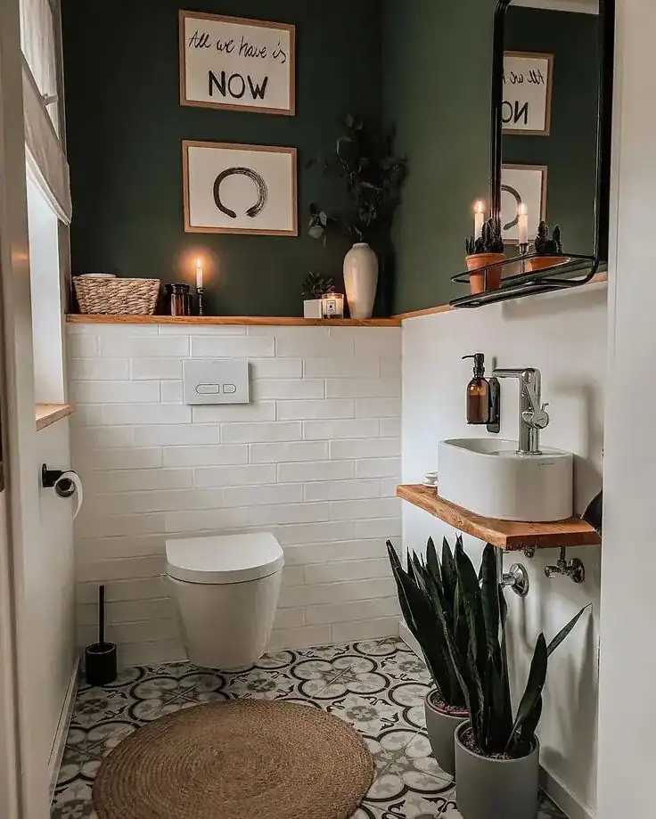 white tile small bathrooms