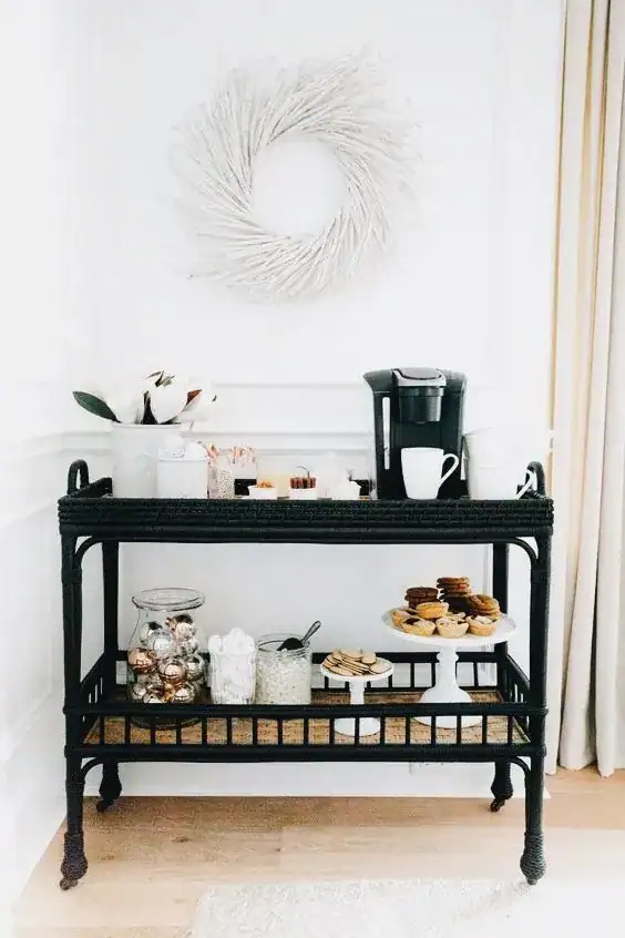 Coffee and Pastries Bar Cart   
