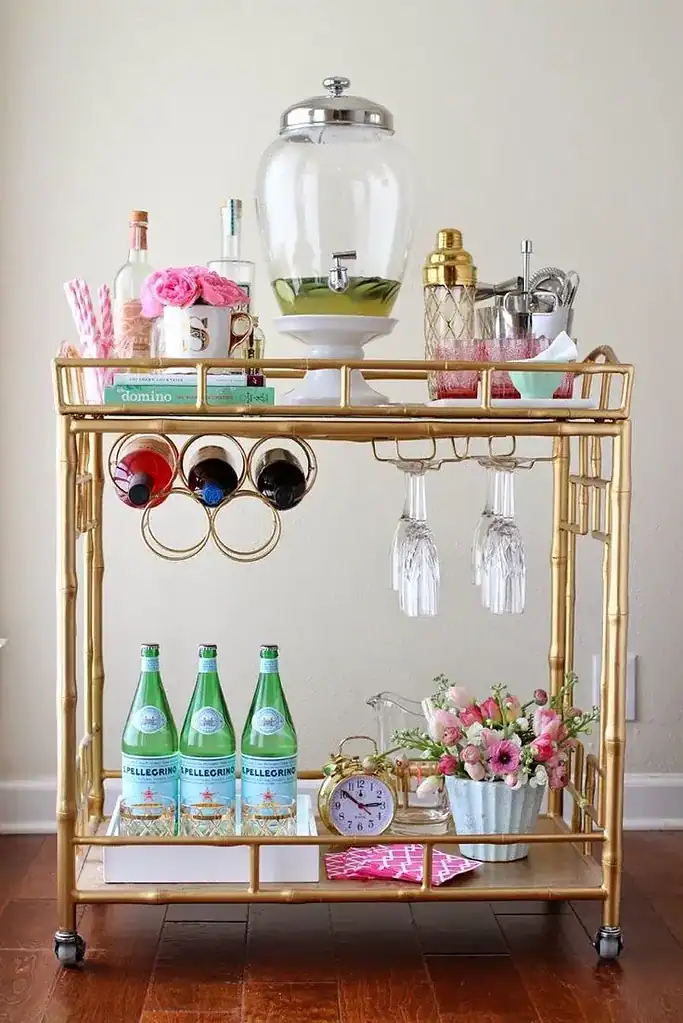 Glass Rack bar cart