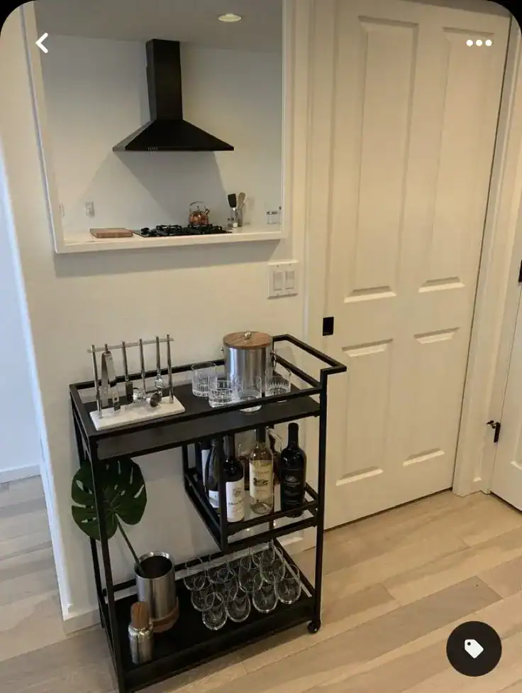 Minimalist Metal Bar Cart