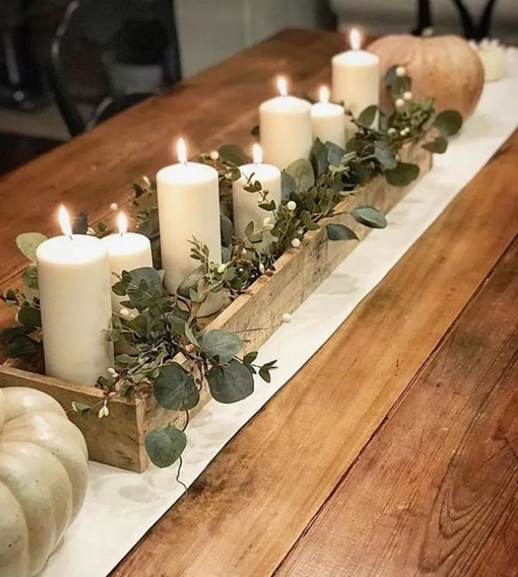 Rustic winter centerpieces