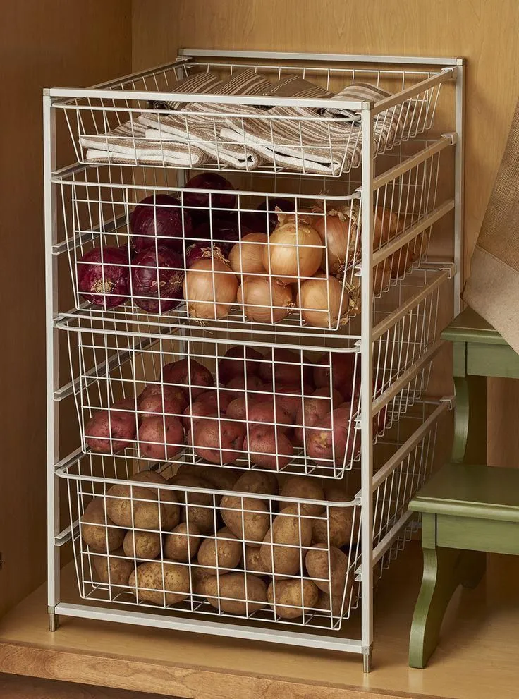 Storage places for vegetables and fruits