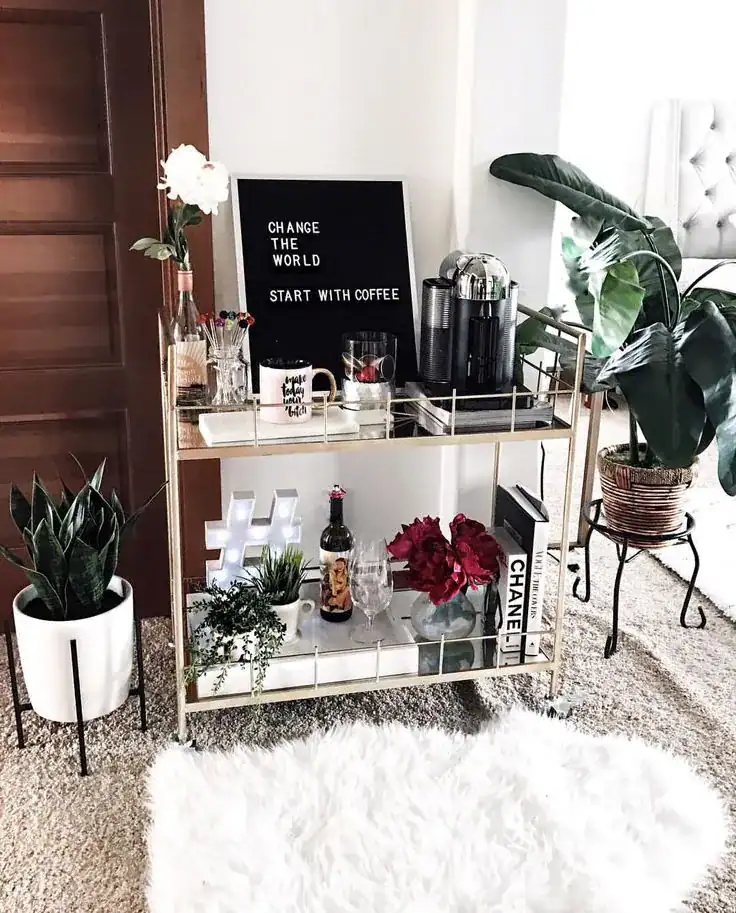 better bar cart decor