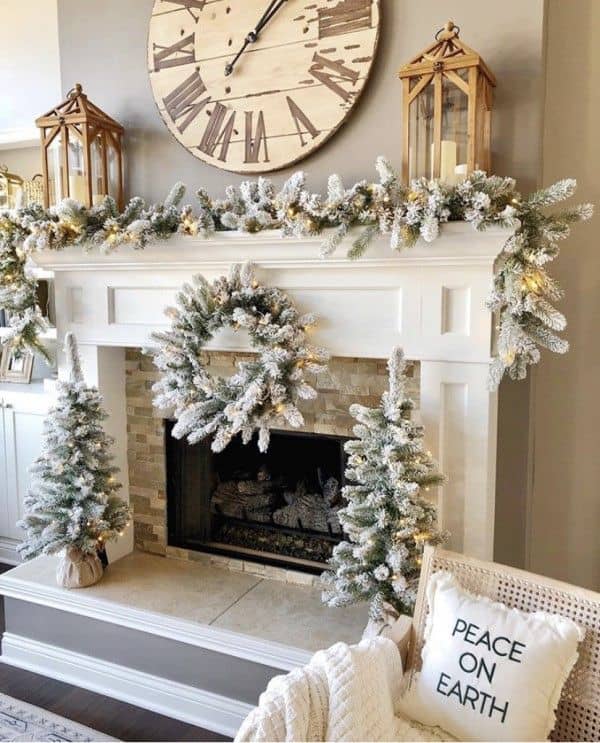 26 Delightful Christmas Mantel Decor Ideas for a Festive Home 10 white christmas mantel
