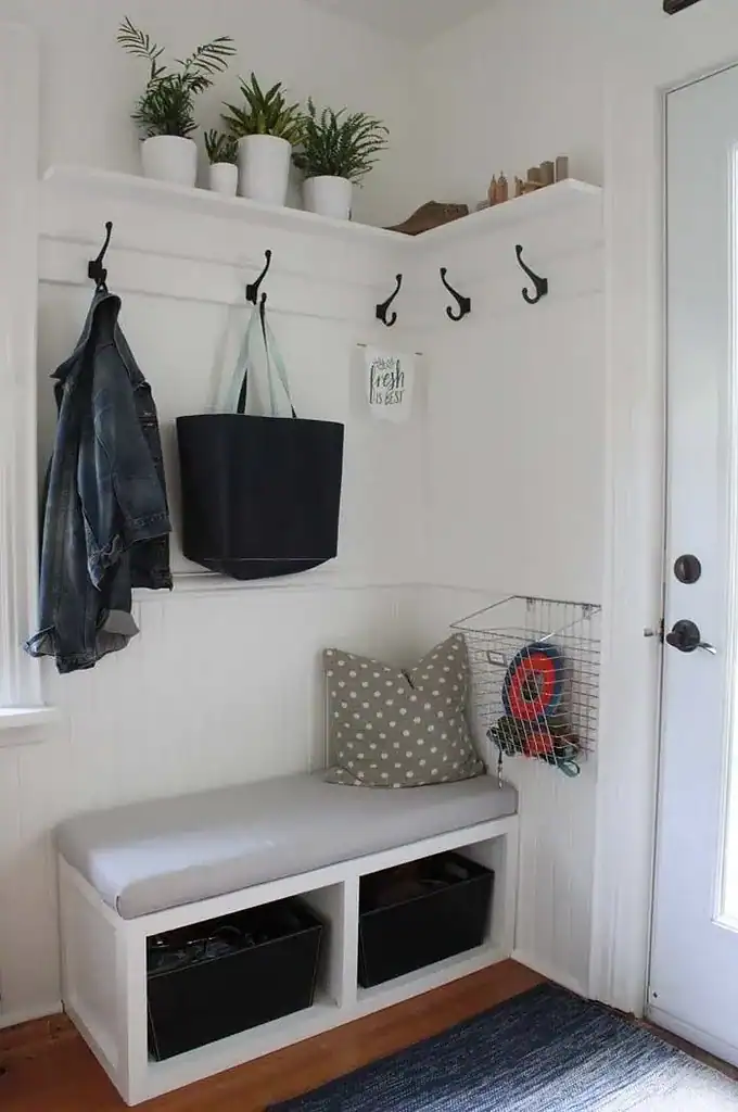 small mudroom entryway