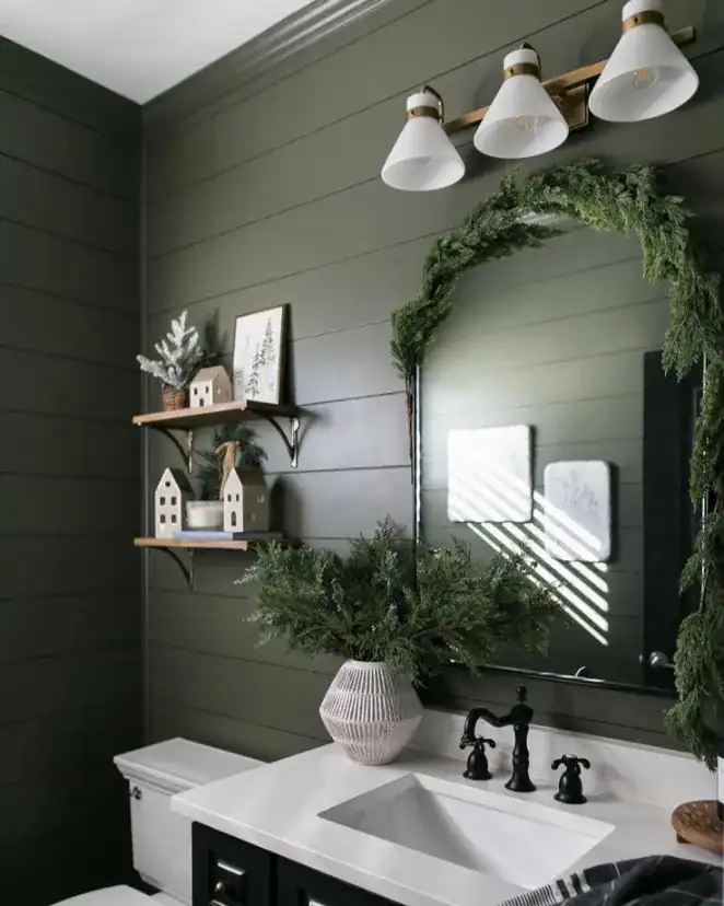 Christmas Bathroom Wall decor ideas