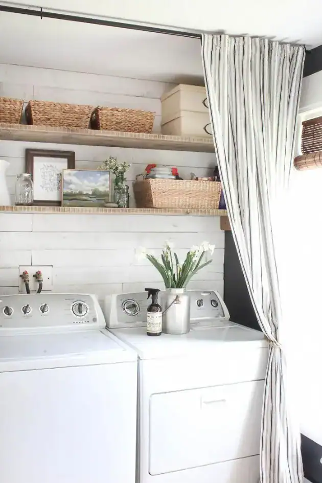 laundry room curtain ideas   