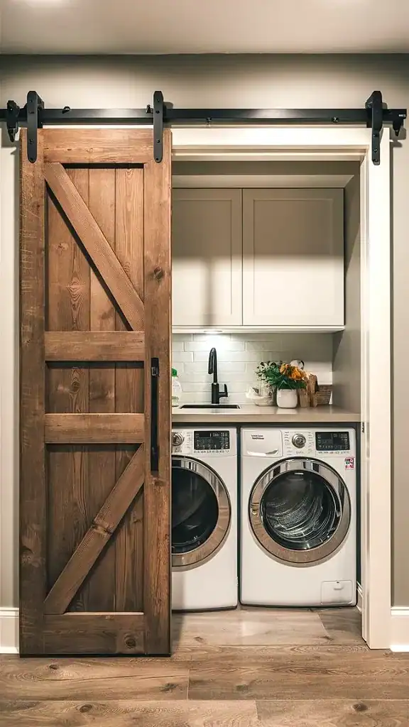 Laundry Room Sliding Barn Door  