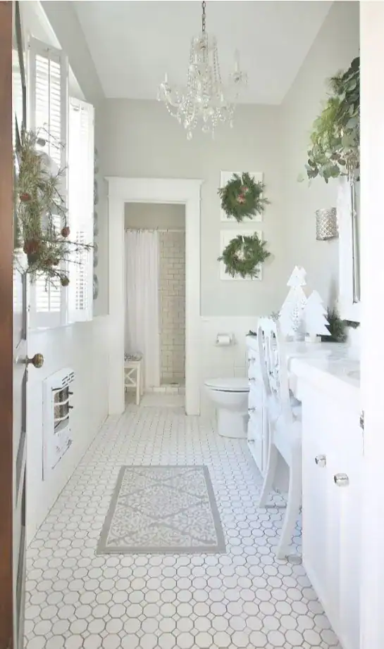 Vintage Christmas Bathroom