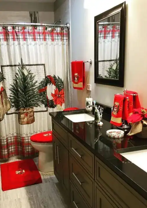 christmas shower curtain