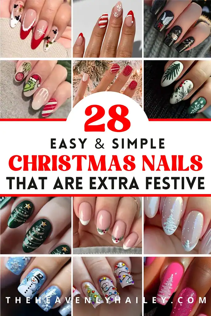 28 Easy Christmas Nail Design Ideas That Are Extra Festive 30 easy christmas nail design