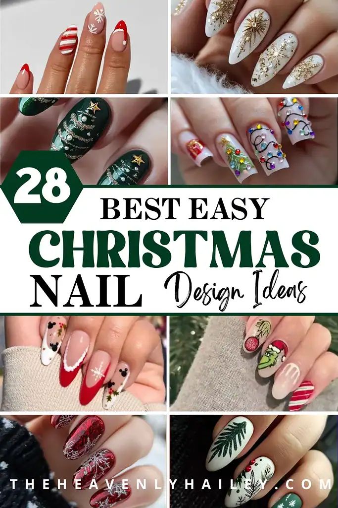28 Easy Christmas Nail Design Ideas That Are Extra Festive 1 easy christmas nail design ideas