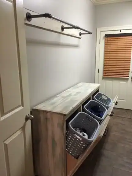 laundry room metal racks  