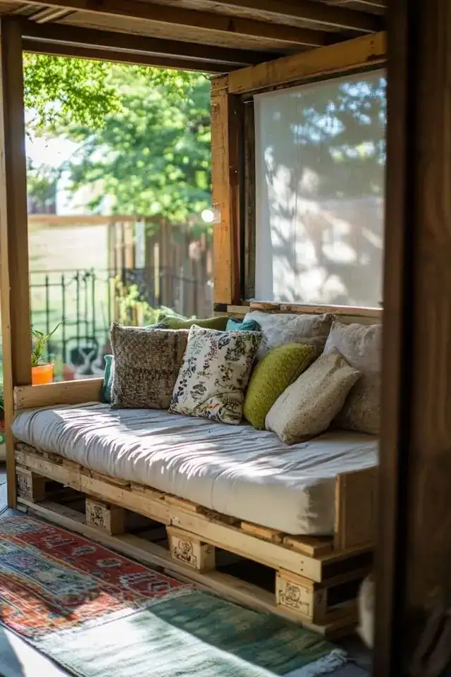 Small patio Pallet Daybed