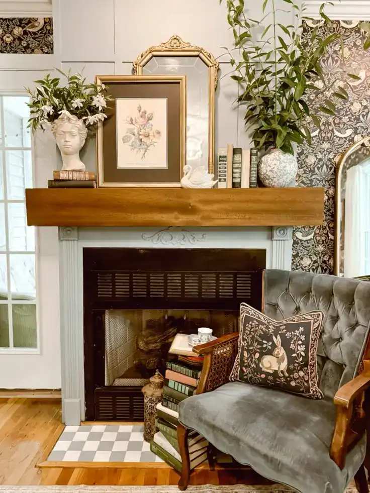Summer cottage mantel