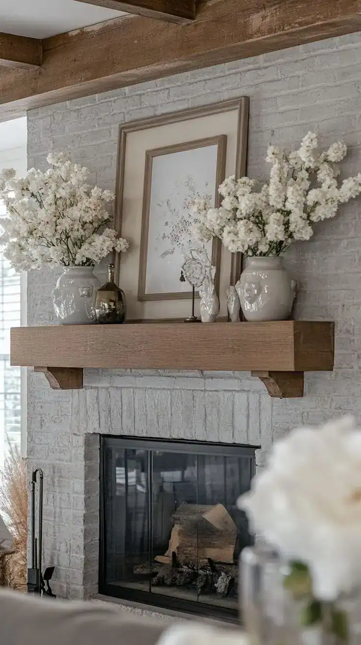 how to decorate top of mantel