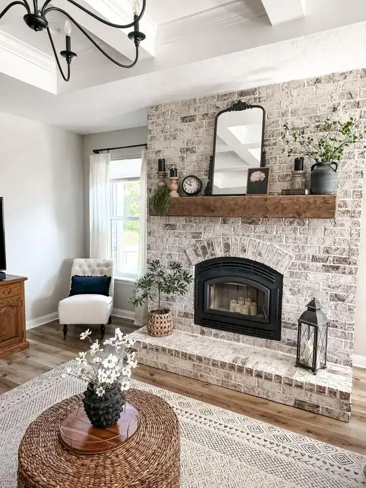 mantel decor with tv