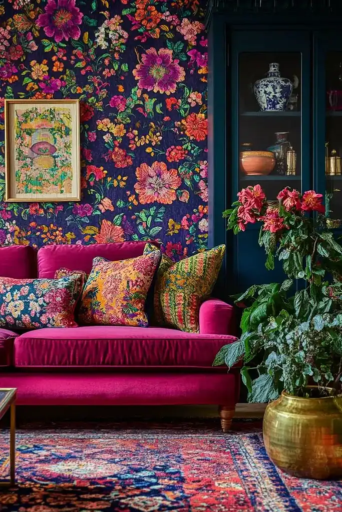 modern eclectic small apartment living room