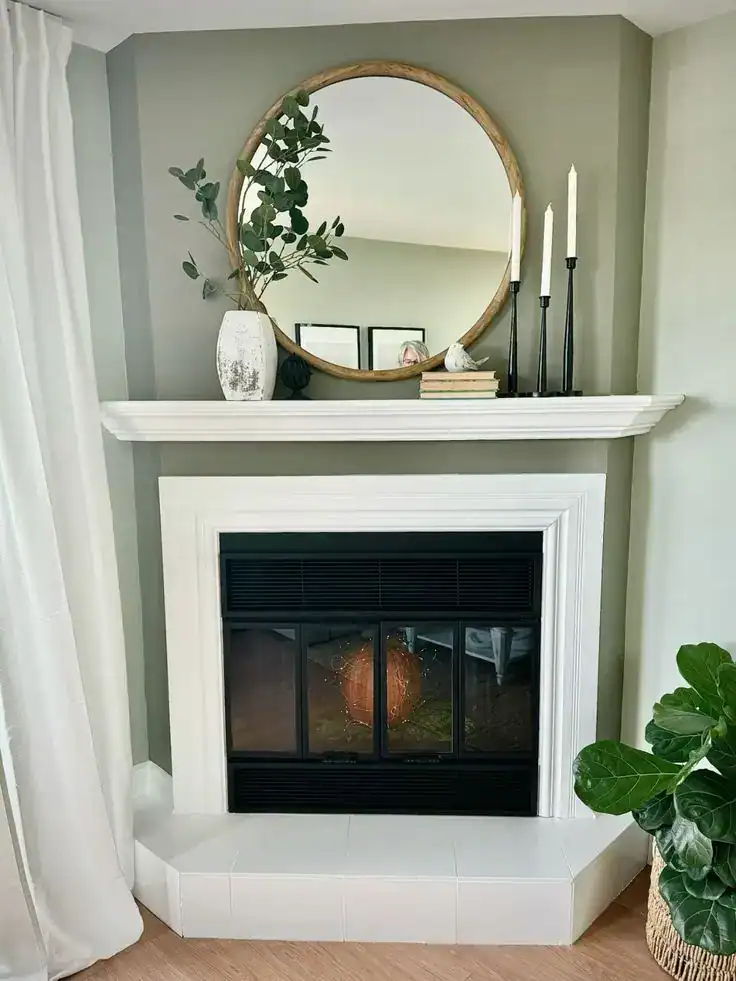 summer fireplace decor