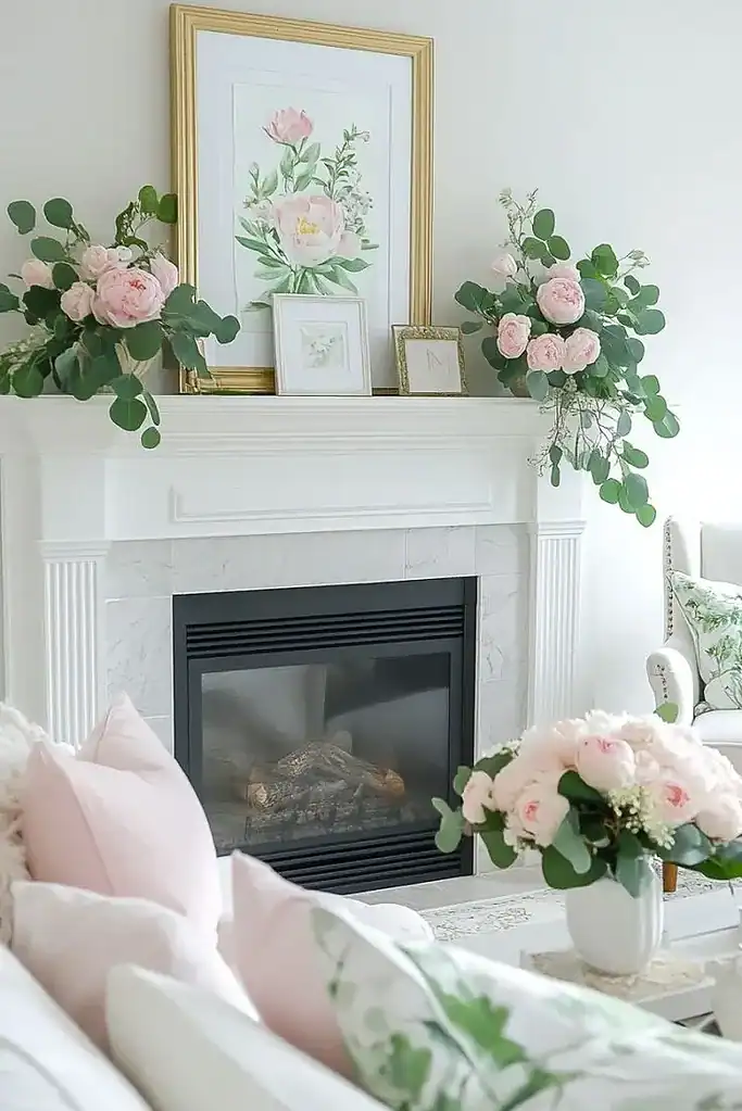 summer mantel decor ideas