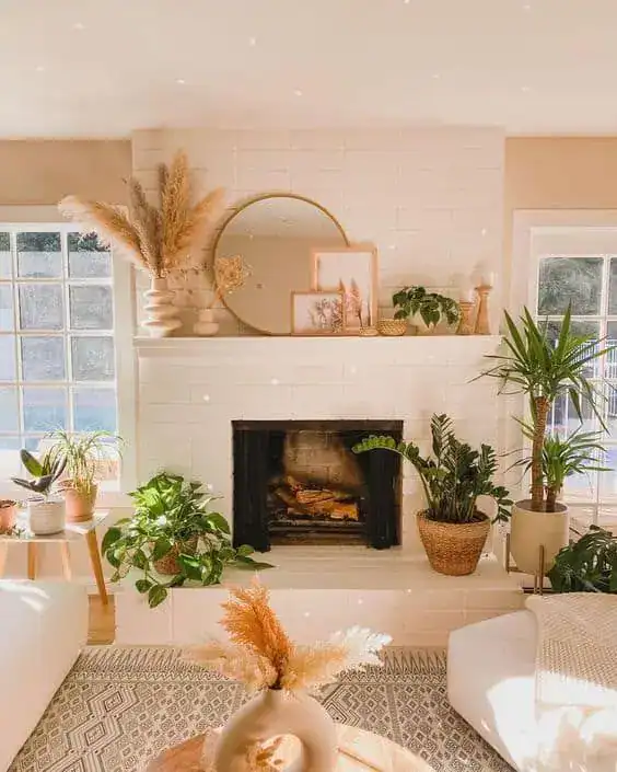 summer mantel decor