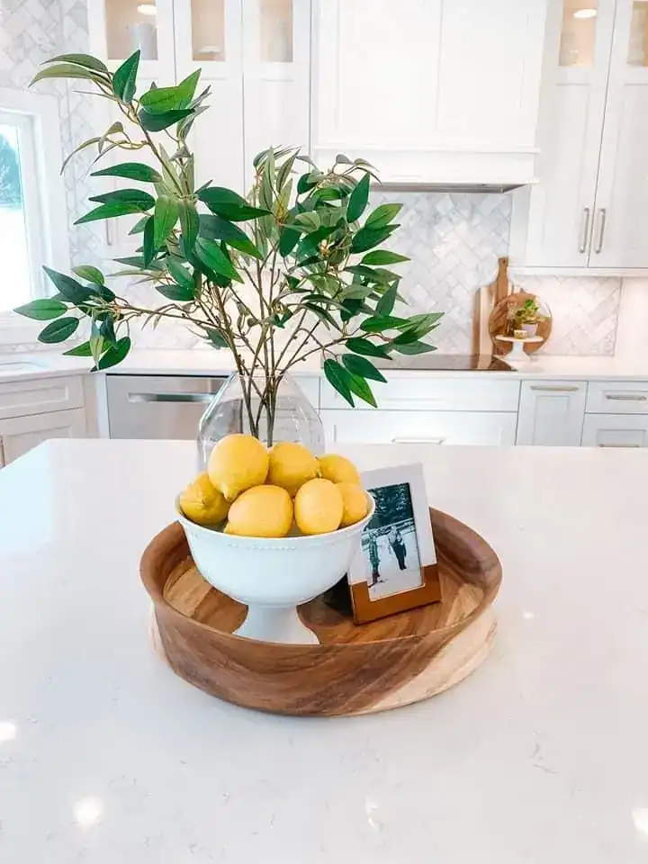 kitchen island tray decor ideas