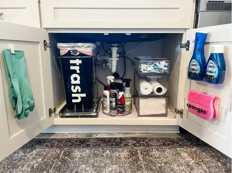 kitchen undrer sink storage ideas