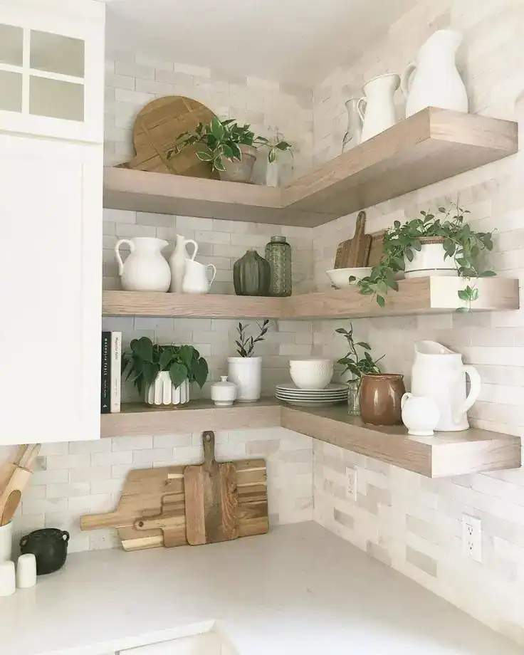 open kitchen shelves decorating ideas