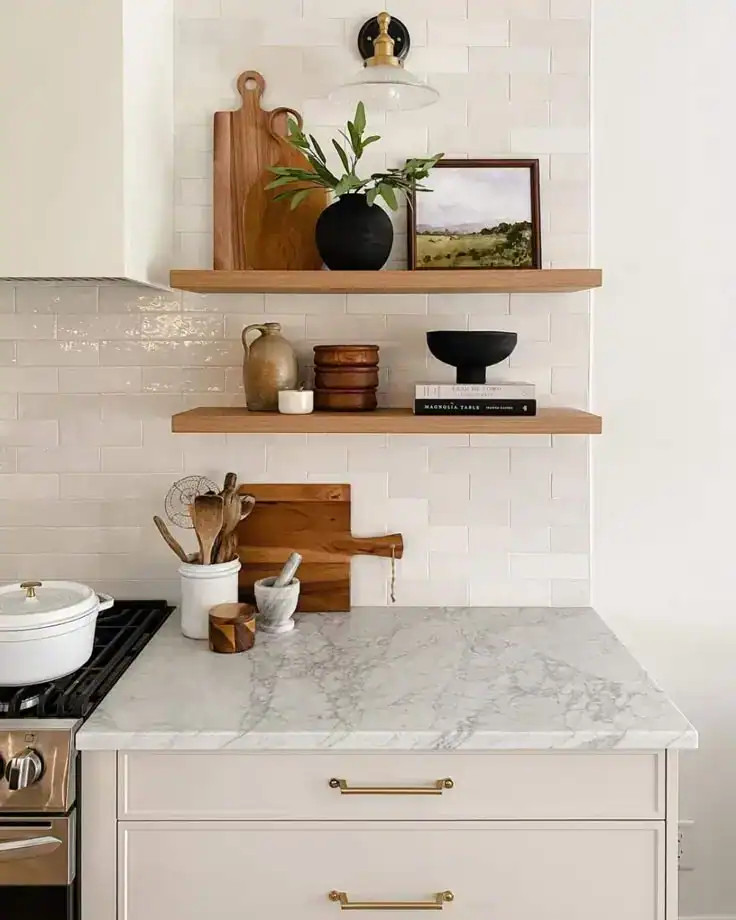 small kitchen shelf decor ideas for small kitchens