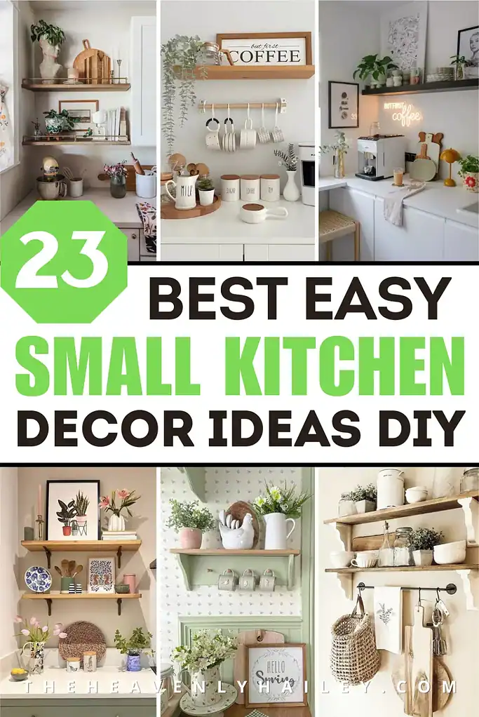 small kitchen wall floatng shelf ideas