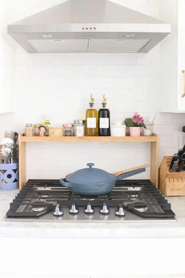 small kitchen wall shelf decor ideas