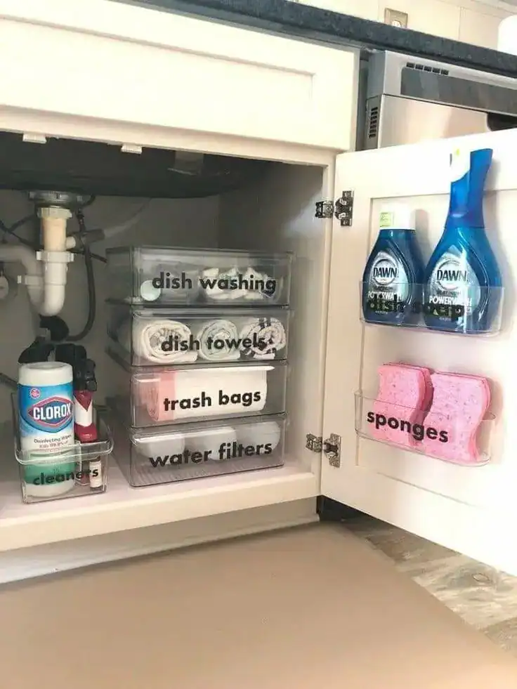 under the sink kitchen organization ideas diy