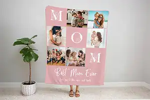 custom photos blanket for mother's day